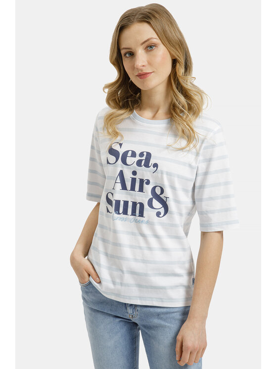 Cross Jeans Cross Jeans T-Shirt 56252-008 Biały
