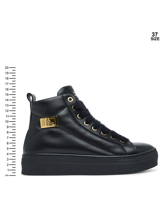 Elisabetta Franchi Elisabetta Franchi Bokacsizma High Top Lace Up F4-A9E-0362-1251930 D Fekete