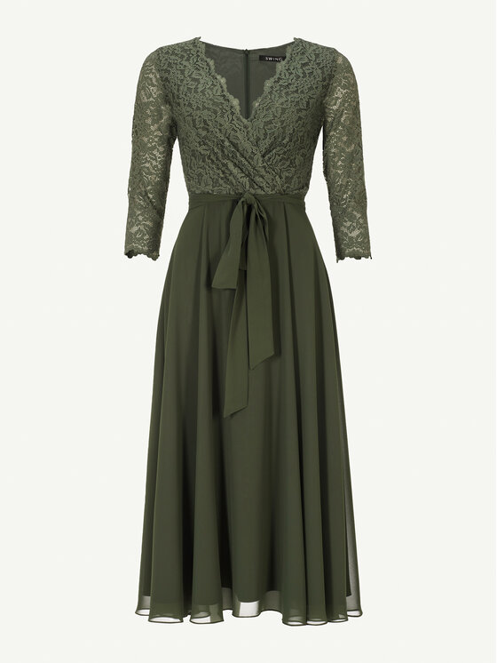Swing Swing Cocktail obleka 5AH16800 Zelena Regular Fit
