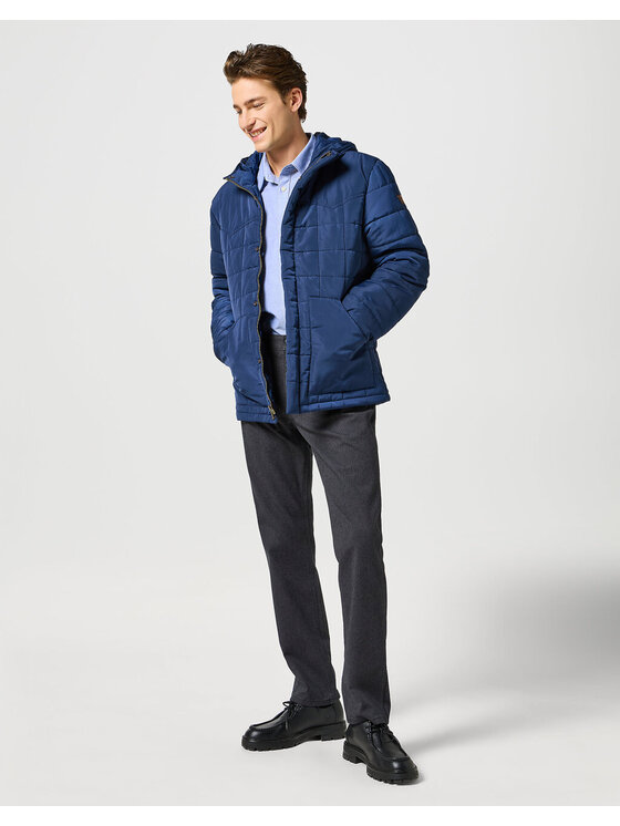 Wrangler Wrangler Kurtka zimowa TRANSITIONAL PUFFER Niebieski Regular Fit