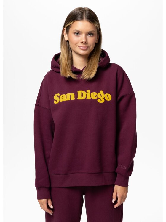 PITBULL PITBULL Bluza TULLA SAN DIEGO Fioletowy Oversize