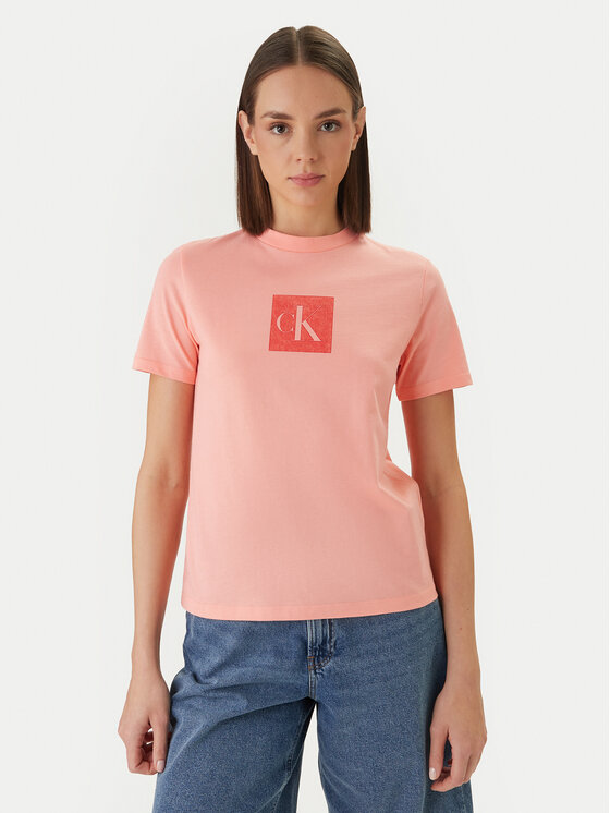 Calvin Klein Jeans Tricou LV047F819G Portocaliu Classic Fit