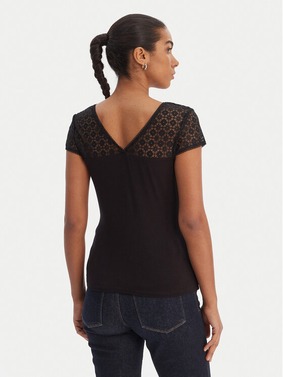 Morgan Morgan Bluse 251-DFLO Schwarz Slim Fit