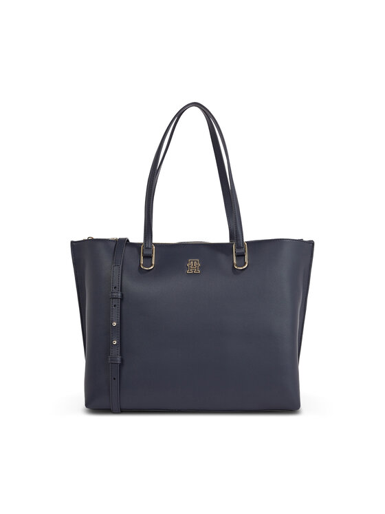 Geantă Tommy Hilfiger Th Timeless Workbag AW0AW15242 Space Blue DW6