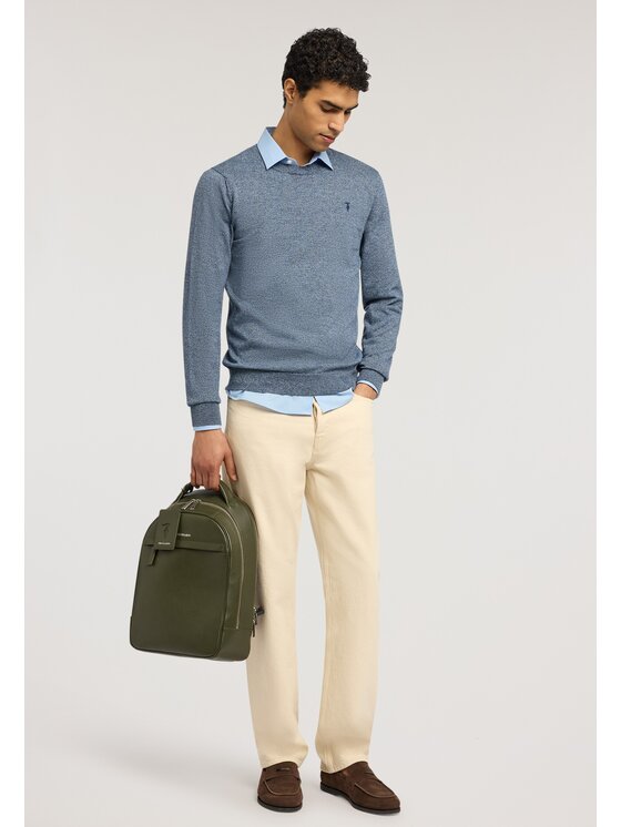 Trussardi Trussardi Sweter M0738000081N024 Niebieski Regular Fit