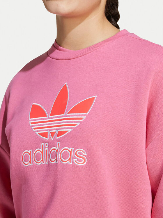 adidas adidas Džemperis Trefoil JV8571 Rožinė Loose Fit