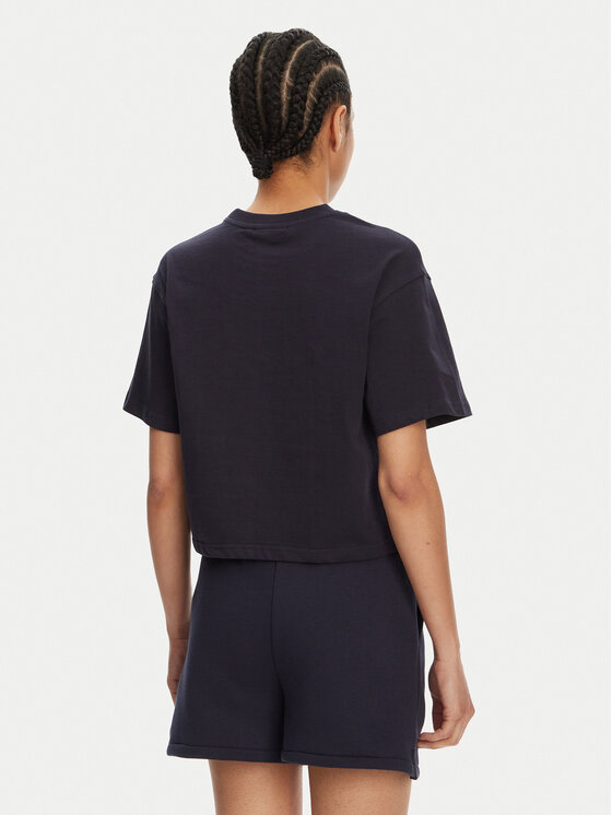 Hunter Hunter Tričko Leona HARW0070251 Tmavomodrá Boxy Fit