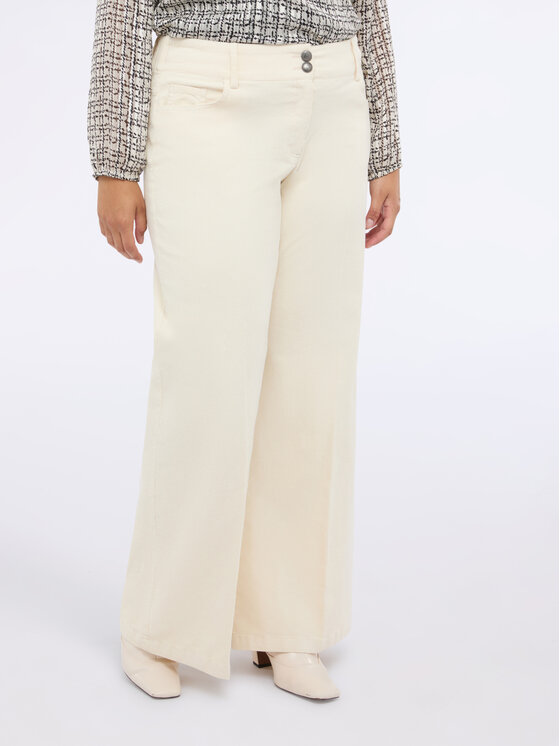 Fiorella Rubino Fiorella Rubino Pantaloni di tessuto P009T005072N021 Crema Regular Fit