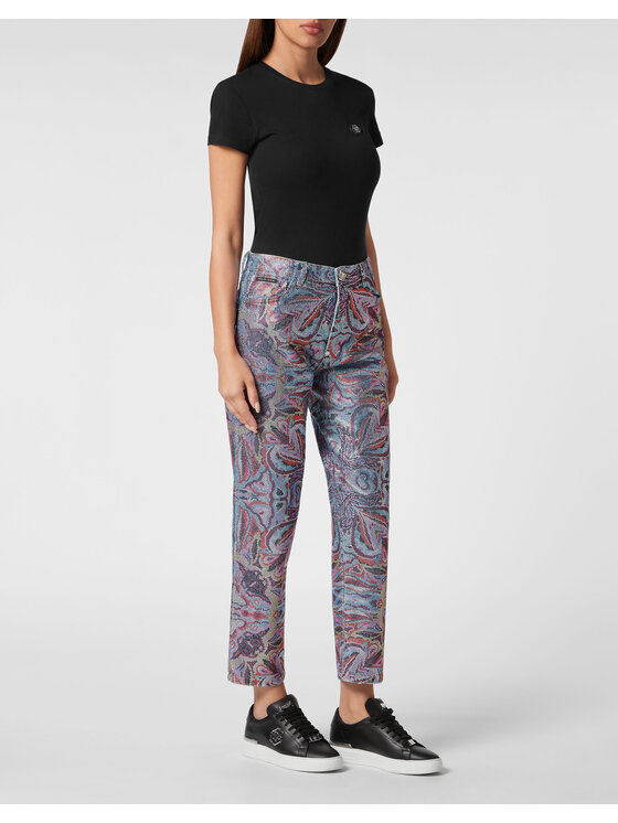 PHILIPP PLEIN PHILIPP PLEIN Jeansy 15665 Biały Mom Fit
