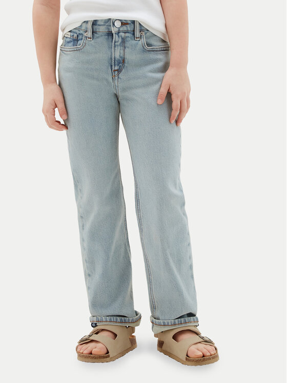 Calvin Klein Jeans Blugi LVCKSJC05G Albastru deschis Straight Fit