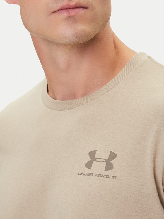 Under Armour Under Armour T-särk UA Left Chest Logo 1326799 Beež Loose Fit
