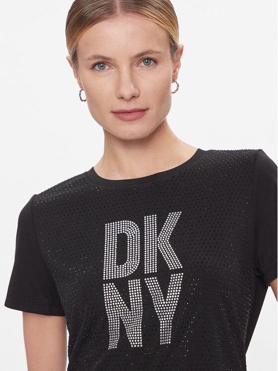 DKNY DKNY Tričko P3JHXDNA Čierna Regular Fit