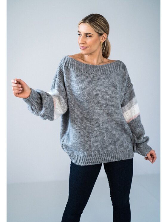 FIGL FIGLFIGL Maglione M909 Grigio Oversize