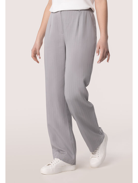 QUIOSQUE QUIOSQUE Kalhoty z materiálu QUIOSQUE 3UC005221 Šedá Regular Fit