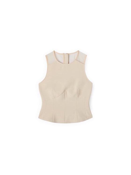 Motivi Motivi Top D023Q000529N002 Crema Slim Fit