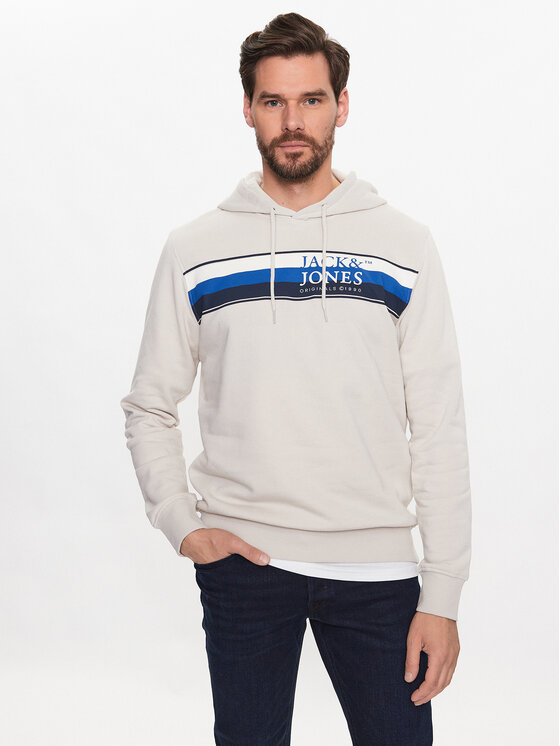 Jack&Jones Sweatshirt Codyy 12229113 Écru Standard Fit | Modivo.fr