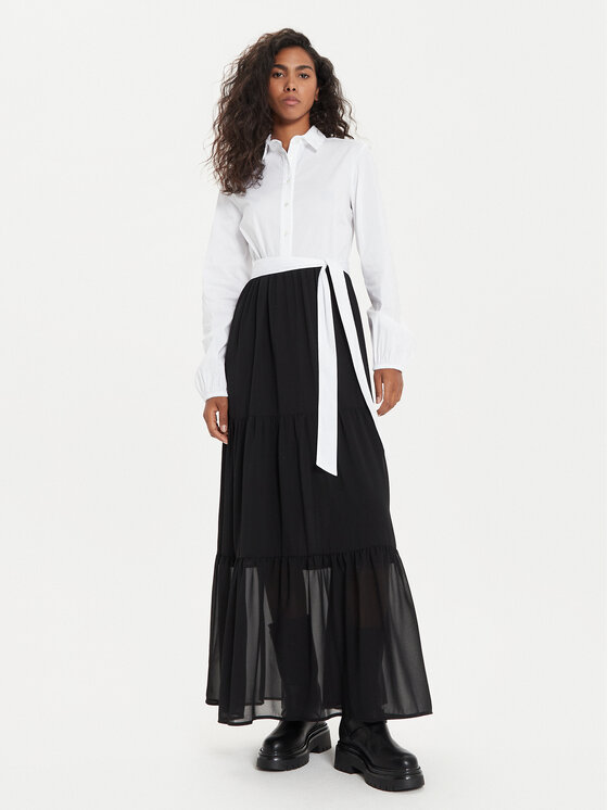 TWINSET TWINSET Φόρεμα πουκάμισο 241TF2034 Μαύρο Loose Fit