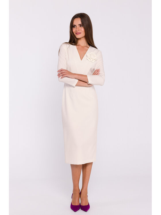 Stylove Stylove Večerné šaty S372 Krémová Ladies Fit