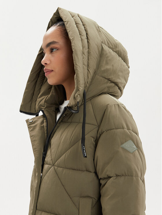 REPLAY REPLAY Зимно яке W7664R.000.84466 Зелен Relaxed Fit