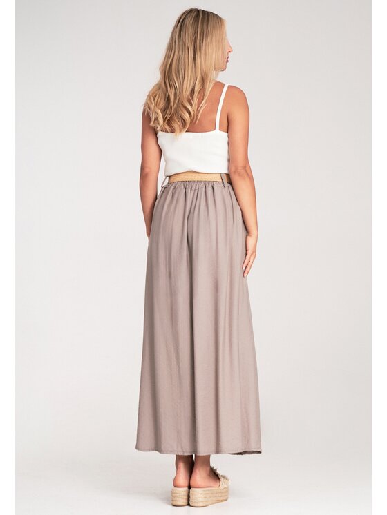 FIGL FIGL Φούστα maxi M1221 Μπεζ Flared Fit