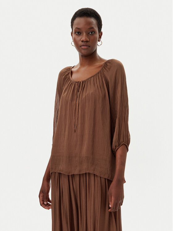 ViCOLO ViCOLO Blúz TD0020 Barna Loose Fit