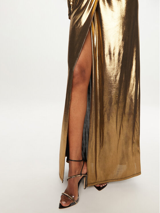 Silvian Heach Silvian Heach Vakarinė suknelė GPA24205VE Auksinė Slim Fit