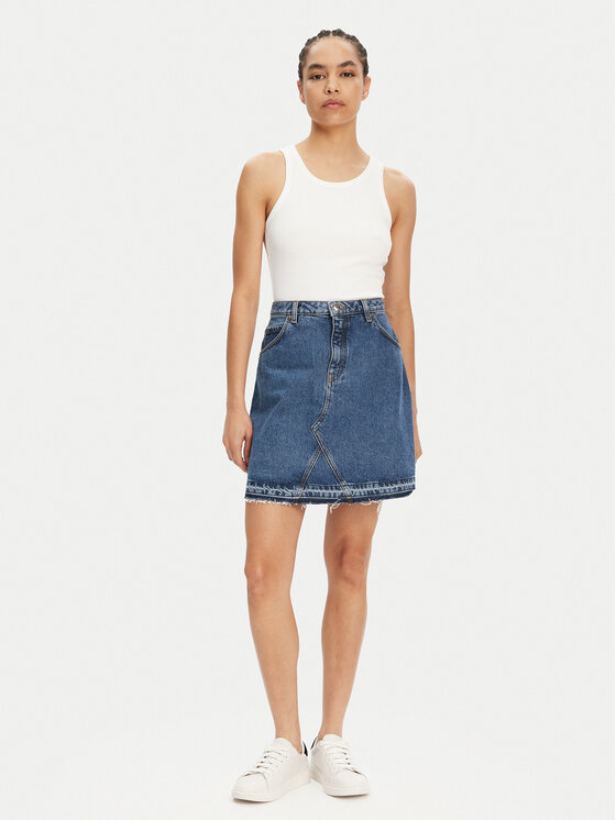 HUGO HUGO Jeans suknja Getina_2 50539762 Plava Regular Fit