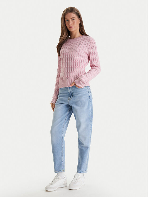 Tommy Hilfiger Tommy Hilfiger Sweater WW0WW47644 Rózsaszín Regular Fit