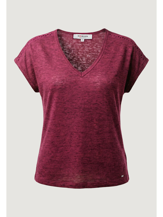 Morgan De Toi Morgan De Toi T-shirt 261-DSAMIR Viola Casual Fit