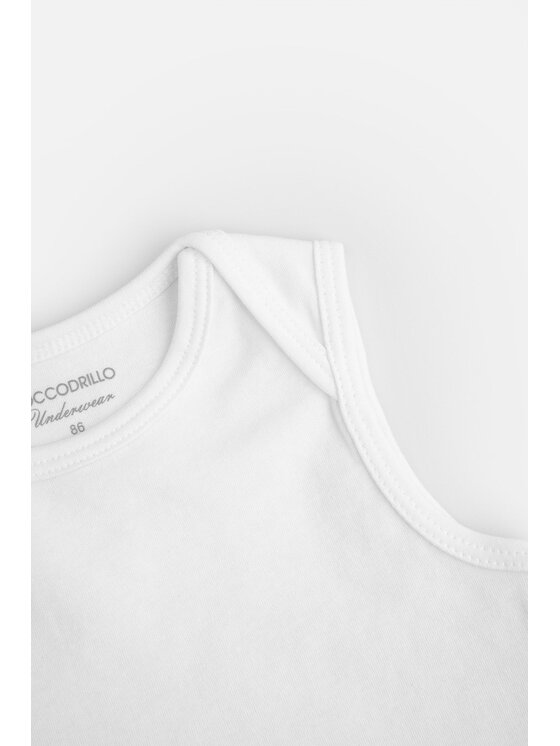 Coccodrillo Coccodrillo Body dziecięce WC4413301BAU-001 Biały Regular Fit