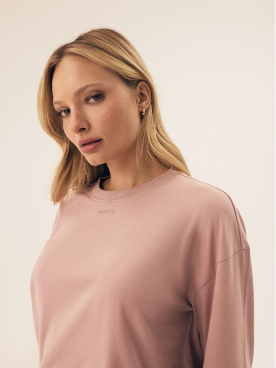 Esotiq Esotiq Longsleeve 42648 Różowy Regular Fit