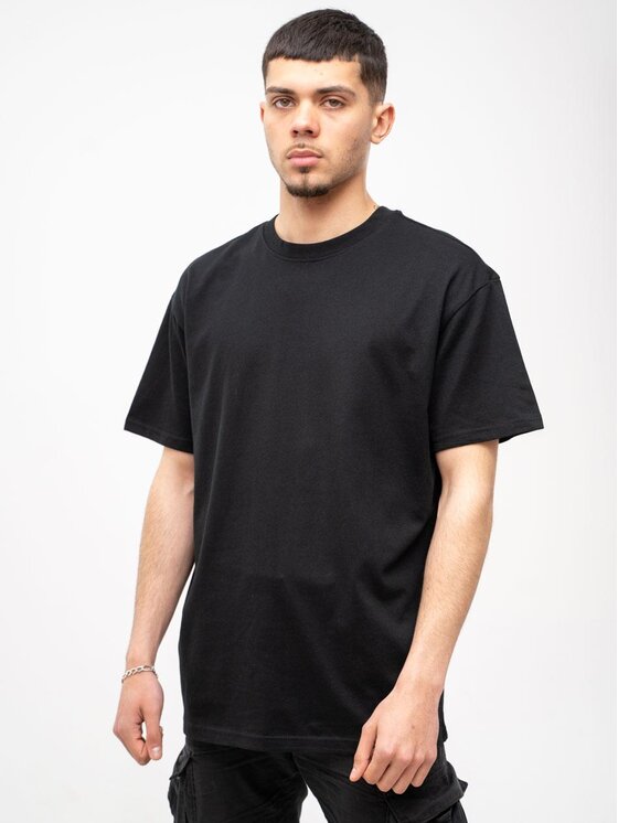 Jigga Wear Jigga Wear T-Shirt Koszulka Z Krótkim Rękawem Oversize Męska Czarna Jigga Wear Basic M Czarny Oversize