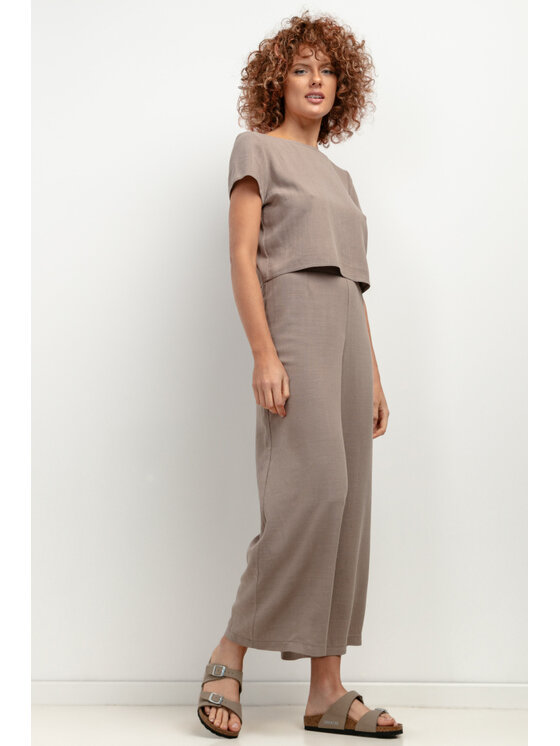 Spodnie materiałowe, rozmiar XXL, Beżowe, SPODNIE/T406/3/XXL