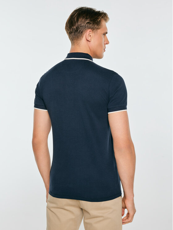 BIG STAR BIG STAR Polo SELLER Granatowy Basic Fit