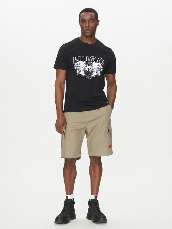 HUGO HUGO T-särk Durro 50538257 Must Regular Fit