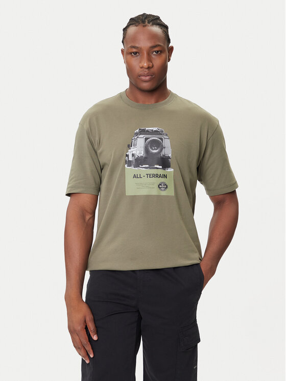 BOSS BOSS T-Shirt Te_Wagon 50546958 Zielony Relaxed Fit