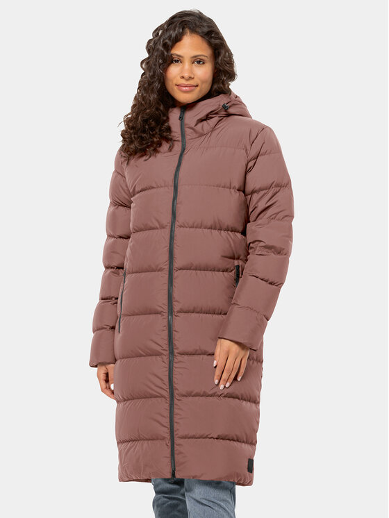 Jack Wolfskin Geacă din puf Frozen Palace Coat 1204133 Vișiniu Regular Fit