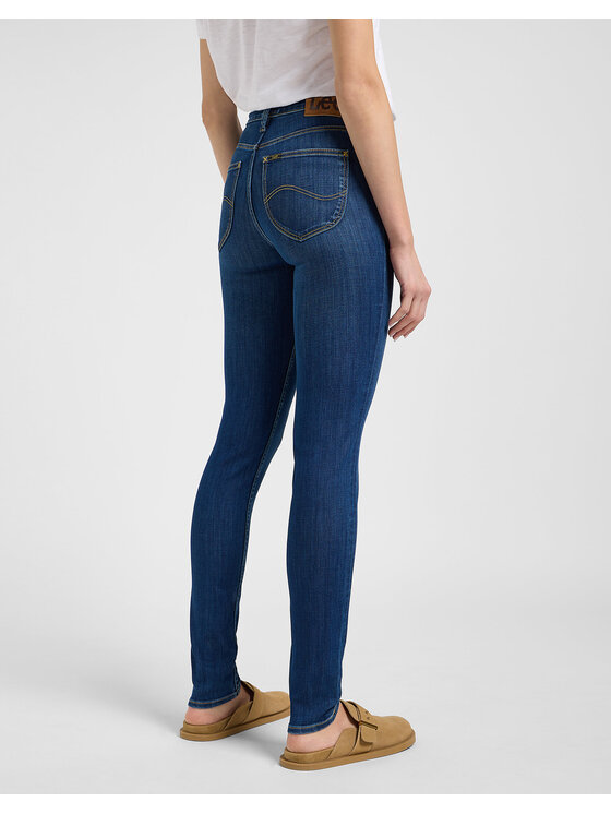 Lee Lee Jeansy SCARLETT HIGH Niebieski Skinny Fit