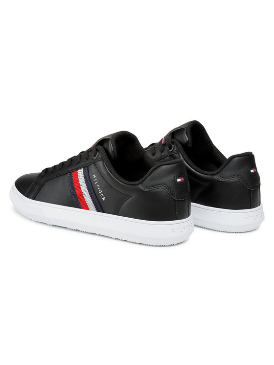 Tommy Hilfiger Tommy Hilfiger Sneakersy Essential Leather Cupsole FM0FM03424 Czarny