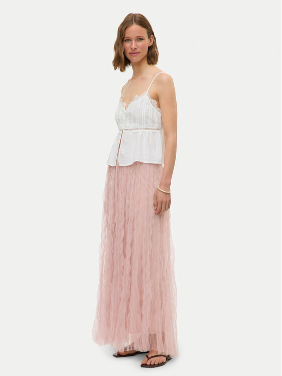 Vero Moda Vero Moda tylová sukňa Caralia 10341582 Ružová Regular Fit