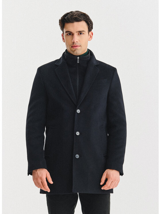 Pako Lorente Pako Lorente Płaszcz zimowy P25WF-7X-017 Czarny Classic Fit