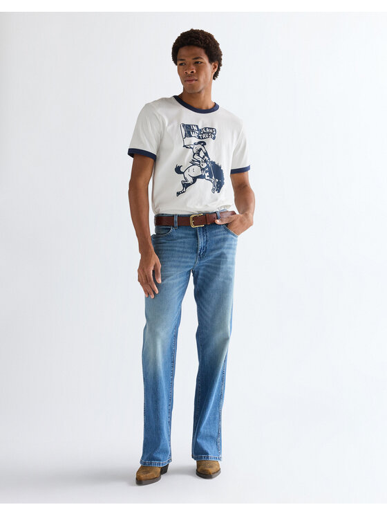 Wrangler Wrangler T-Shirt RINGER TEE Biały Regular Fit
