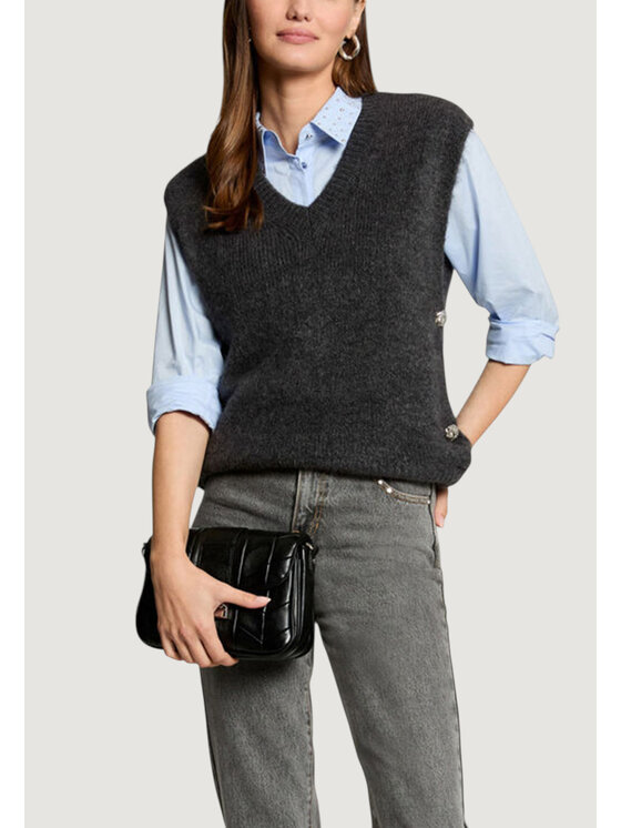 Morgan De Toi Morgan De Toi Maglione 242-MPLUIE Grigio Casual Fit