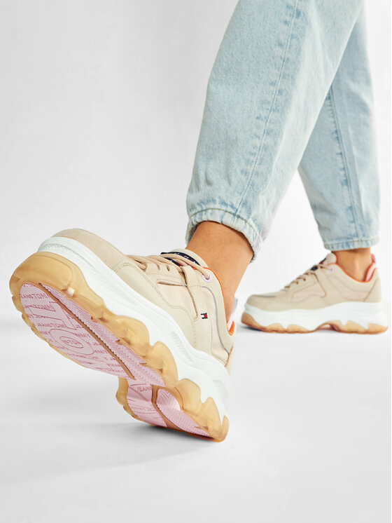 Tommy Jeans Sneakersy Flatform Shoe EN0EN00931 Be owy Modivo.pl