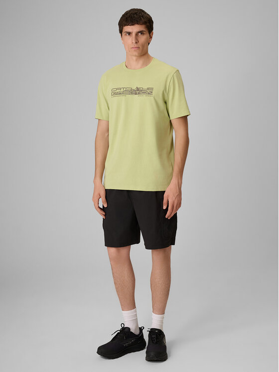 4F 4F T-Shirt TREKKING Zielony jasny Regular Fit