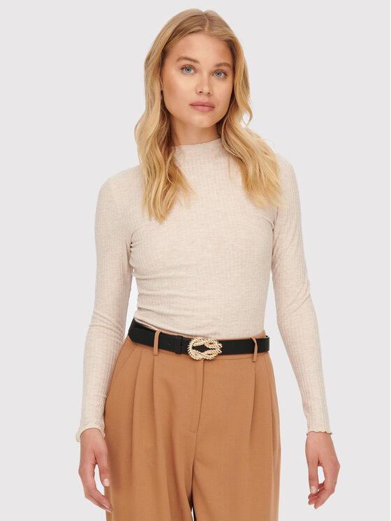 ONLY ONLY Блузка Emma 15180040 Бежевий Slim Fit