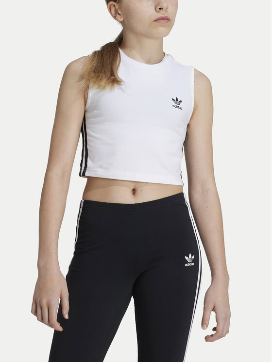 adidas adidas Топ Trefoil JE0514 Білий Regular Fit