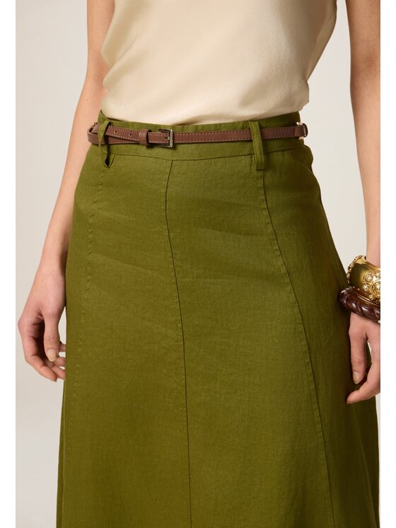 Oltre Oltre Gonna maxi 1156R001512N035 Verde A-Line Fit