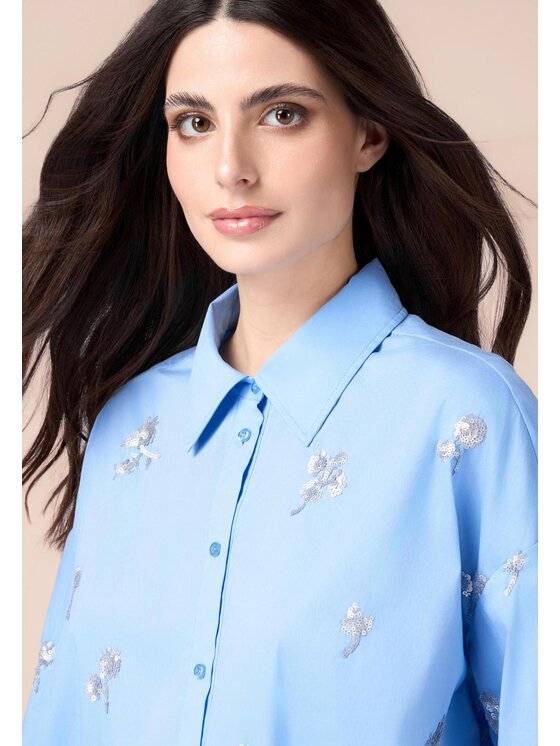 Oltre Oltre Camicia 5083R102960N004 Turchese Over Fit