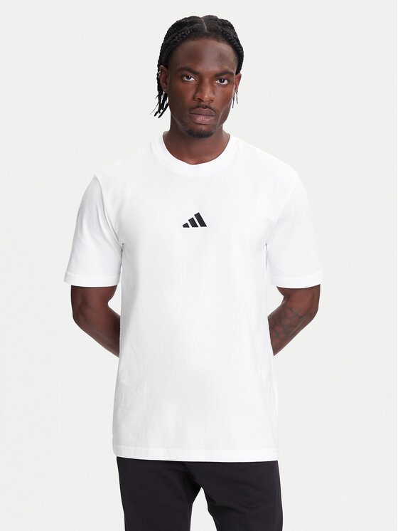 adidas adidas T-Shirt Essentials Small Logo JF1092 Λευκό Regular Fit